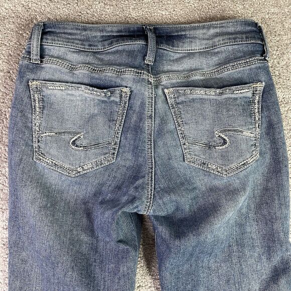 Silver Jeans Women’s 27X27 Blue Suki Bootcut Low Rise Medium Wash Denim - Picture 4 of 12